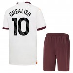 Günstige Fußballtrikots Manchester City Grealish 10 Kinder Auswärtstrikot 2023-24 Kurzarm